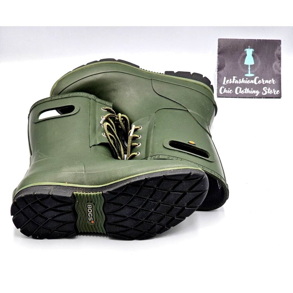 Bogs Women's Olive Green Rubber Amanda Waterproof Outdoor Rain Boots Sz 6 2347 - Picture 12 of 16